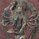 Vintage Nepalese Dancing Shiva | 12.5" x 9" x 3" | 4.3 kg | Green Patina | Traditional Himalayan Art | Sacred Hindu Sculpture | Jaipurio